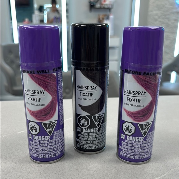Other - Temp color Hairspray Set - Purple and Black